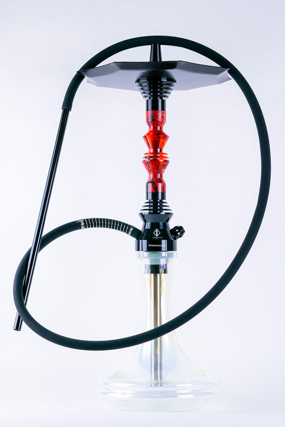 B2 Hookah Precious Cut Collection Dragonfly Red & Stabilized Wood