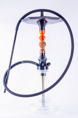 B2 Hookah Precious Cut Collection Orange Clown & Burl Wood