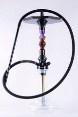 B2 Hookah Precious Cut Collection Purple & Milk with Burl Wood