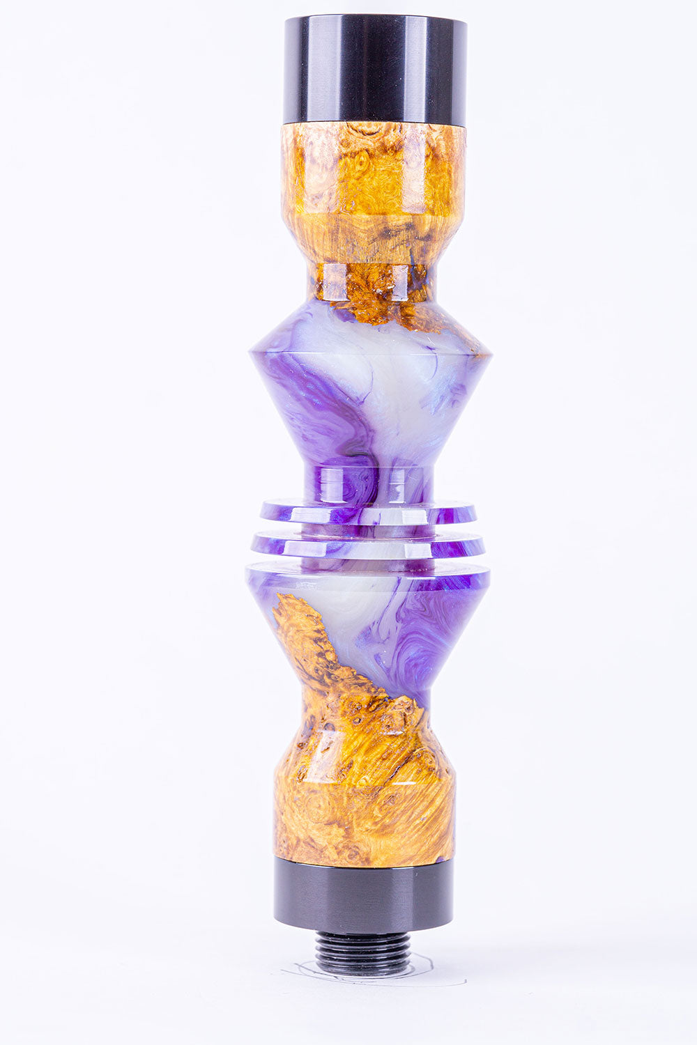 B2 Hookah Precious Cut Collection Purples & Pinks with Burl Wood