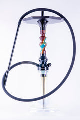 B2 Hookah Precious Cut Collection River Blues & Burl Wood