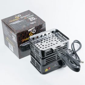 Golden Desert XL Charcoal Burner  - Holds Up to 20 Pieces.